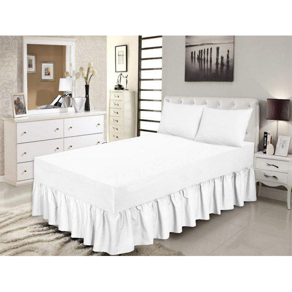 Fleur De Lis Living Extra Deep Frilled Valance Fitted Sheet Plain Dyed